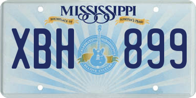 MS license plate XBH899