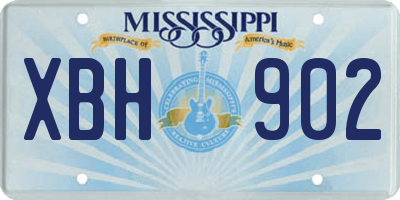 MS license plate XBH902