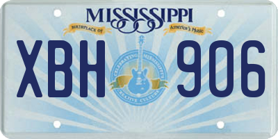 MS license plate XBH906