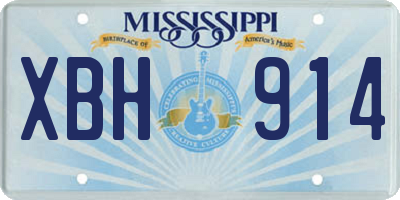 MS license plate XBH914