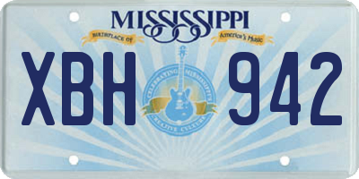 MS license plate XBH942