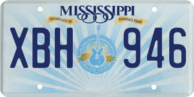 MS license plate XBH946