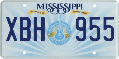 MS license plate XBH955