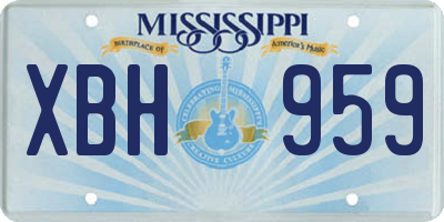 MS license plate XBH959