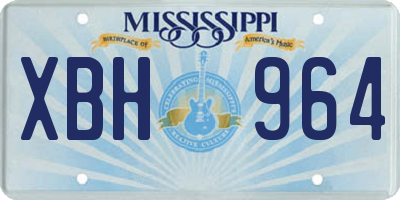 MS license plate XBH964