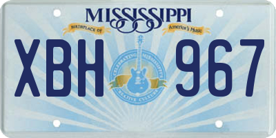 MS license plate XBH967
