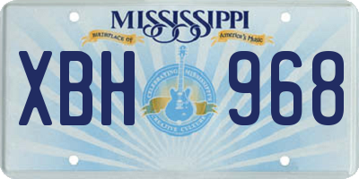 MS license plate XBH968