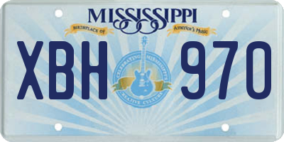 MS license plate XBH970