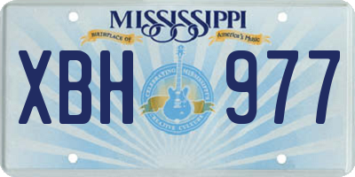 MS license plate XBH977