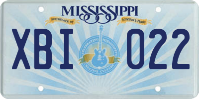 MS license plate XBI022