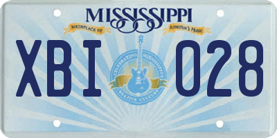 MS license plate XBI028