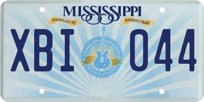 MS license plate XBI044