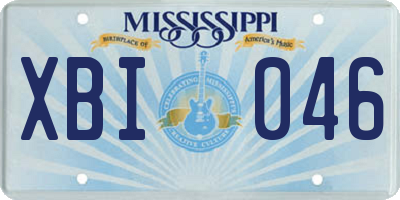 MS license plate XBI046