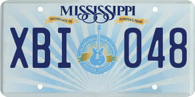 MS license plate XBI048