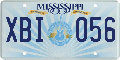 MS license plate XBI056