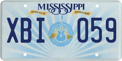 MS license plate XBI059