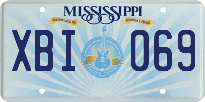 MS license plate XBI069
