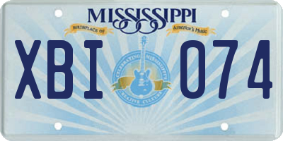 MS license plate XBI074