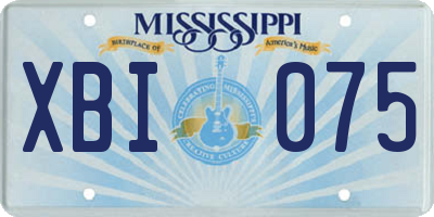 MS license plate XBI075