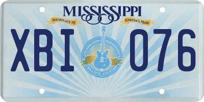MS license plate XBI076