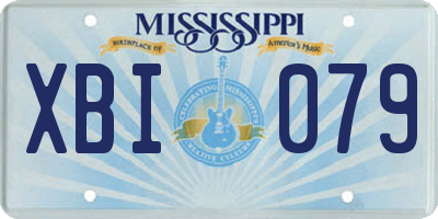 MS license plate XBI079