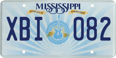 MS license plate XBI082