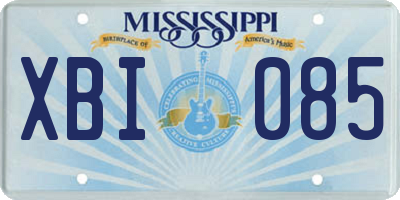 MS license plate XBI085