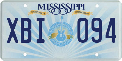 MS license plate XBI094