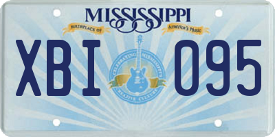 MS license plate XBI095