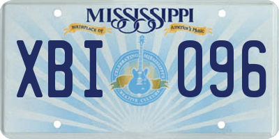 MS license plate XBI096