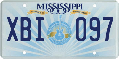 MS license plate XBI097