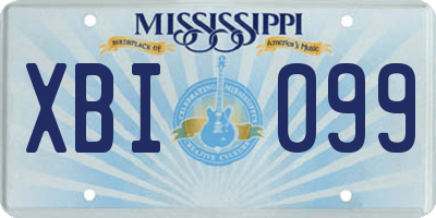 MS license plate XBI099