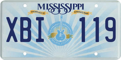 MS license plate XBI119