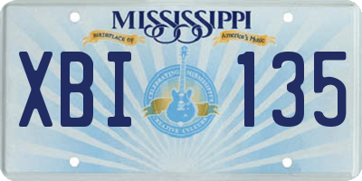 MS license plate XBI135