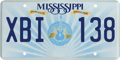 MS license plate XBI138