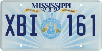 MS license plate XBI161