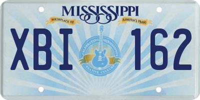 MS license plate XBI162