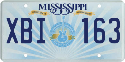 MS license plate XBI163