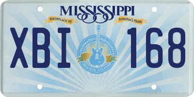 MS license plate XBI168