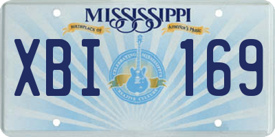 MS license plate XBI169