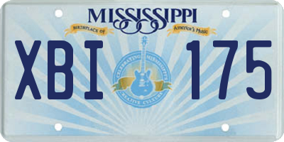 MS license plate XBI175