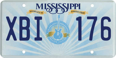 MS license plate XBI176
