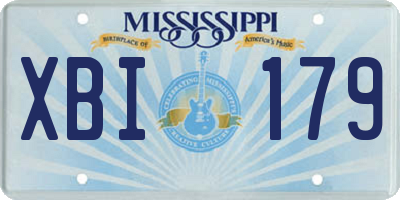 MS license plate XBI179