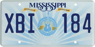MS license plate XBI184