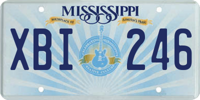 MS license plate XBI246