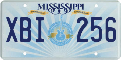 MS license plate XBI256