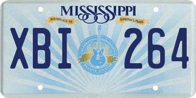 MS license plate XBI264
