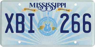 MS license plate XBI266