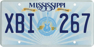 MS license plate XBI267