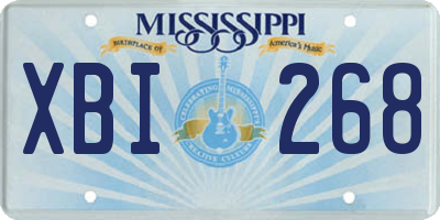 MS license plate XBI268